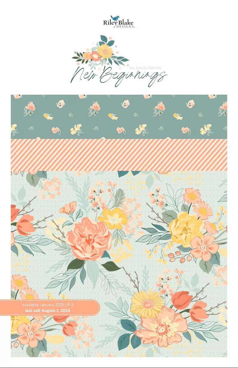 New Beginnings 10 inch squares Layer Cake by Sandy Gervais for Riley Blake Designs