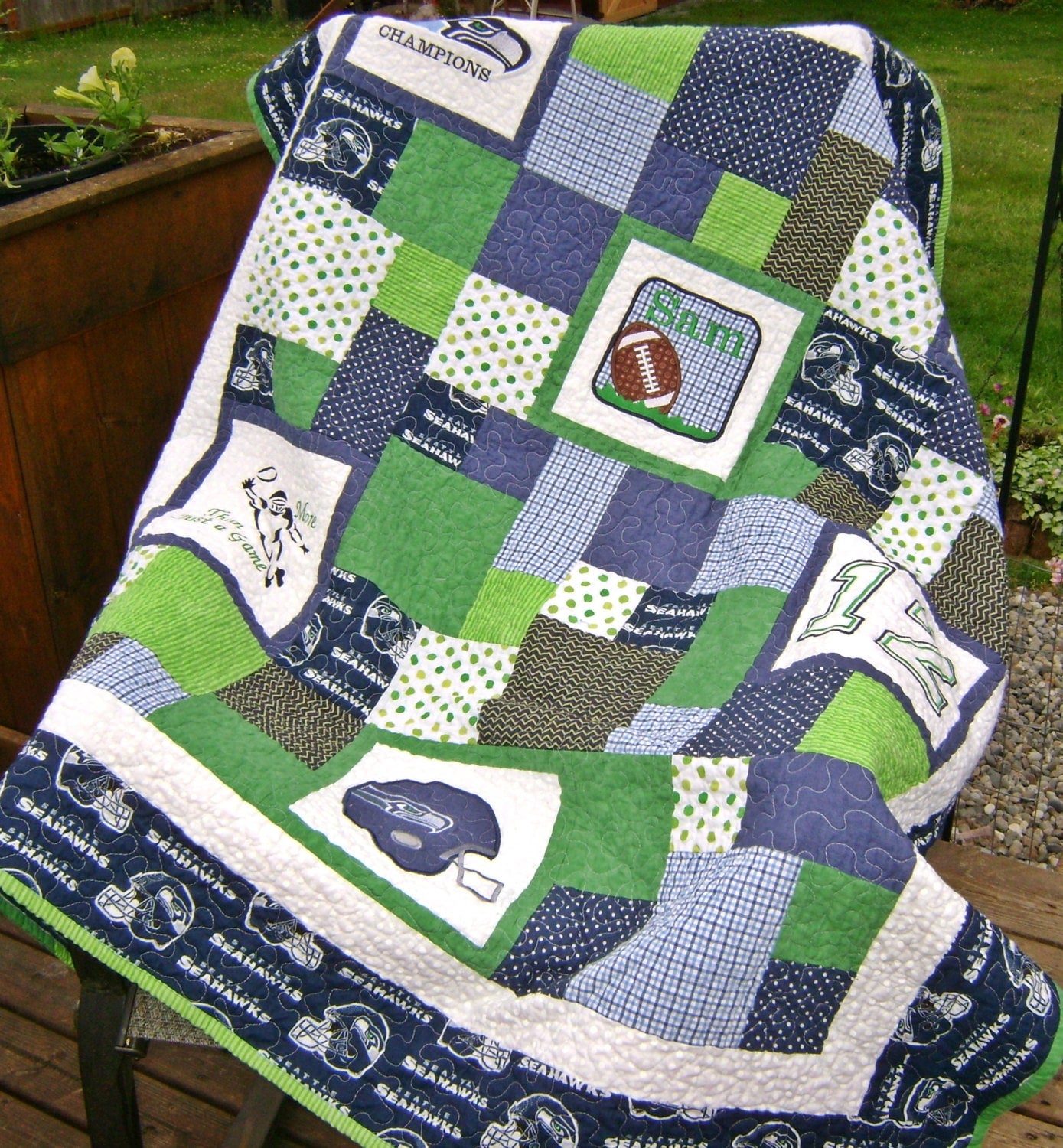 Have it Your Way Quilt Pattern ~ great pattern to make stunning team quilts, GO hawks!!