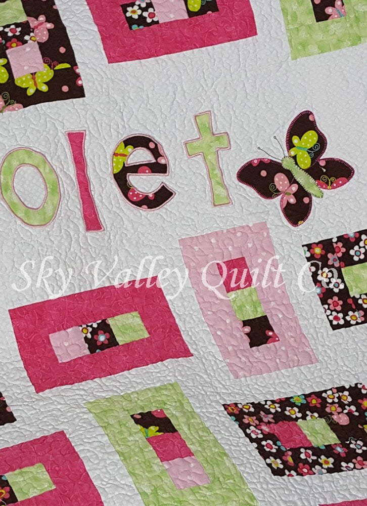 Flutterby Garden Quilt pattern ~PDF -made with one layer cake