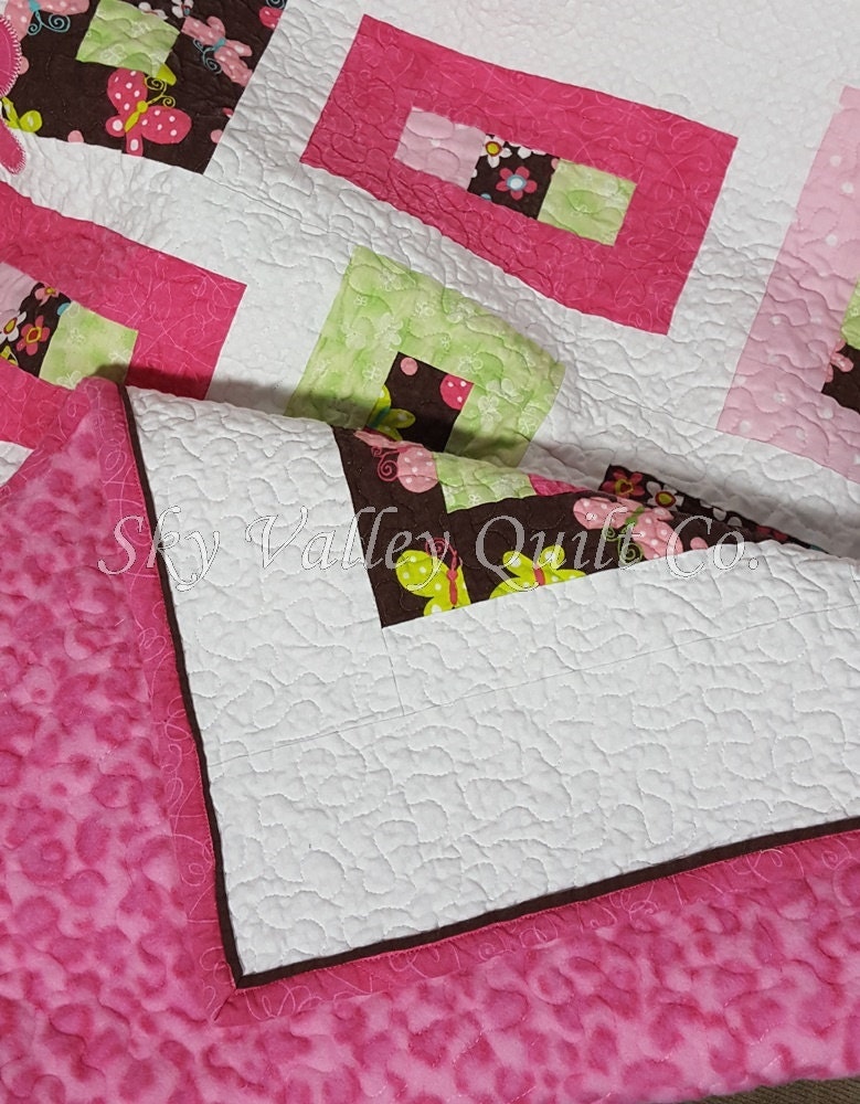 Flutterby Garden Quilt pattern ~PDF -made with one small layer cake