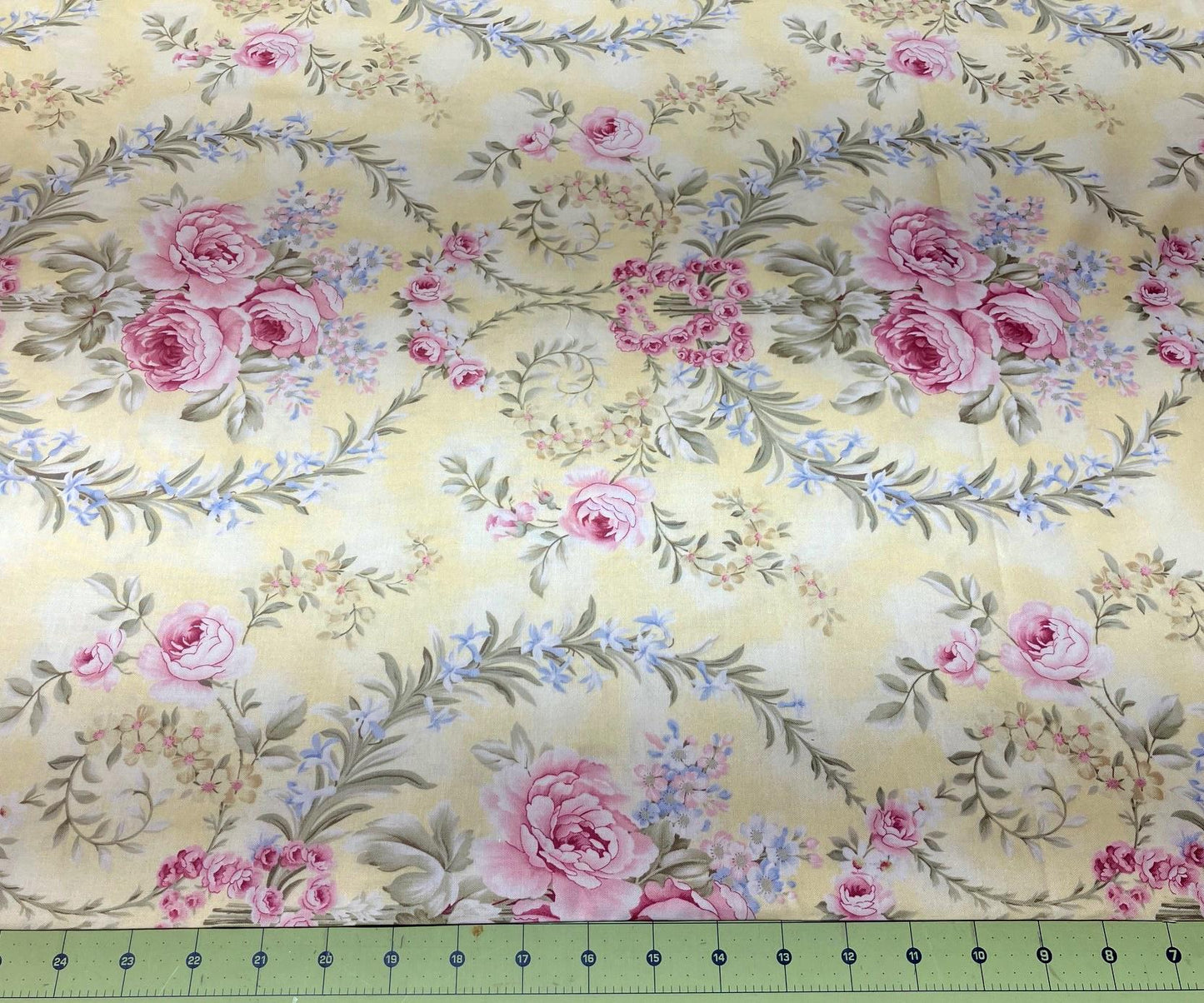 Simply Irresistable yellow floral cotton quilting fabric by Robyn Pandolph for SSI
