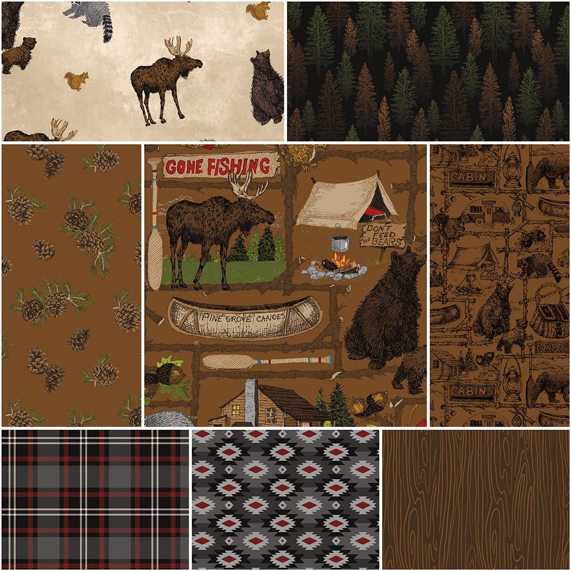 Pine Grove - Layer Cake Stacker (10" x 10" Squares) 42 Squares