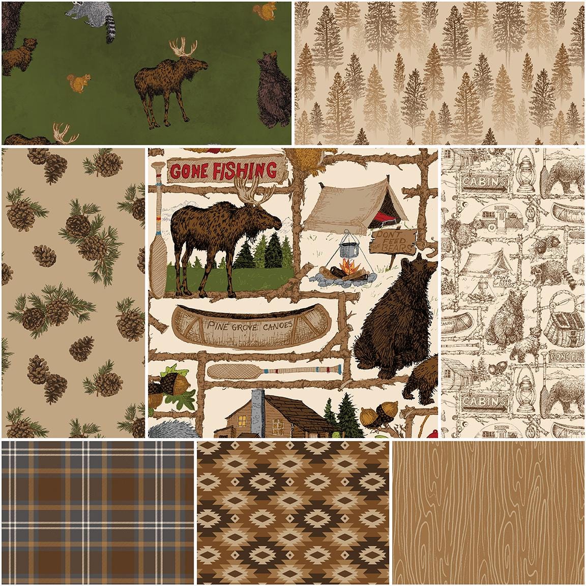 Pine Grove - Layer Cake Stacker (10" x 10" Squares) 42 Squares