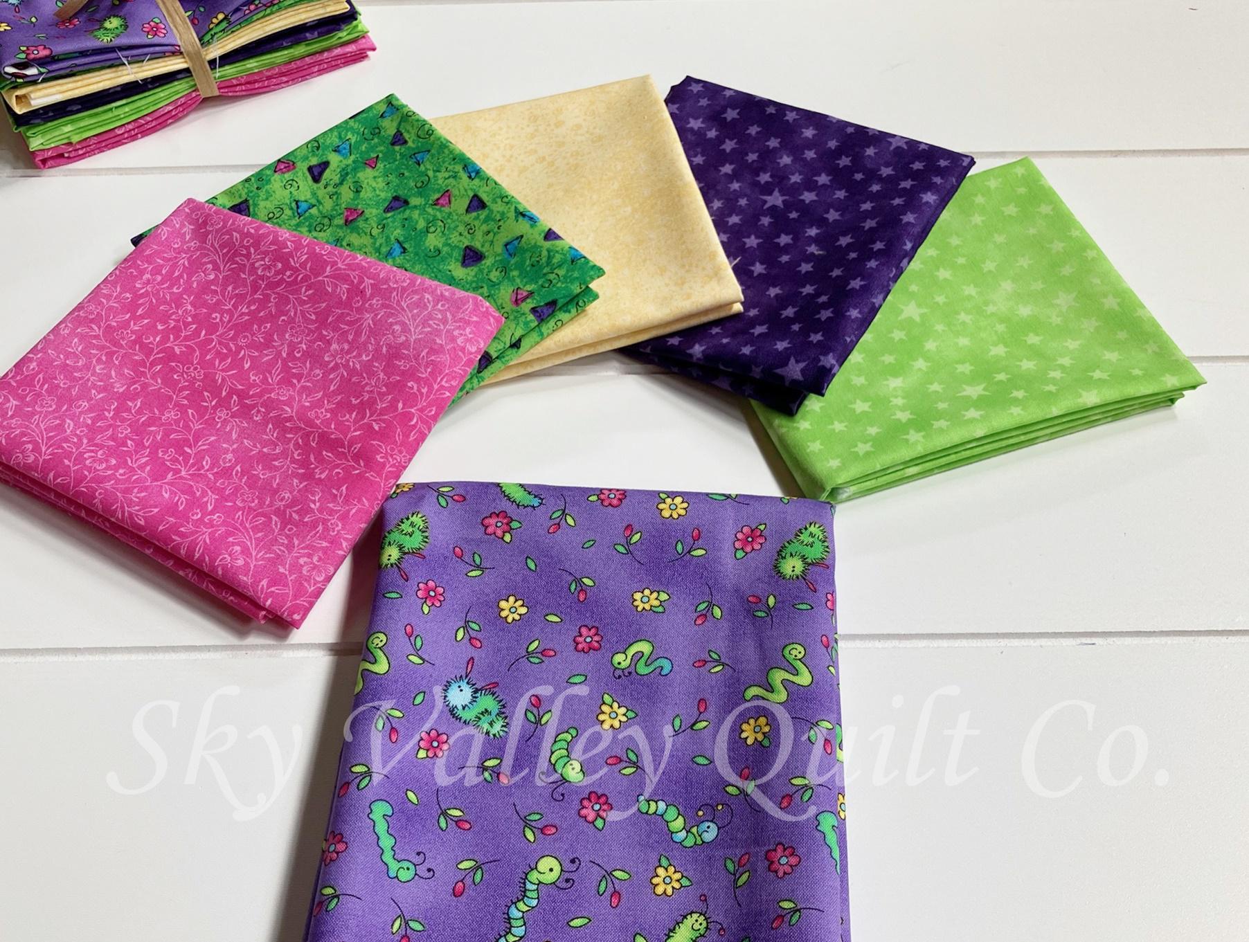 Moda Giggly garden/fat quarter Bundle/Curated Collection/Hand Selected/6 Prints/flannel/Quilting