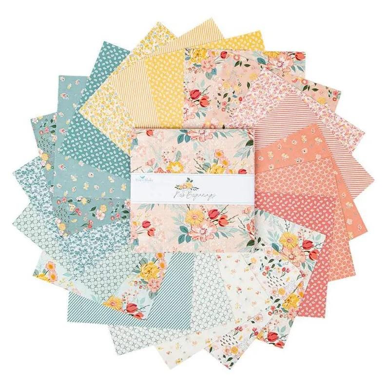 New beginnings Riley Blake layer cake upgrade FULL Rag quilt kit