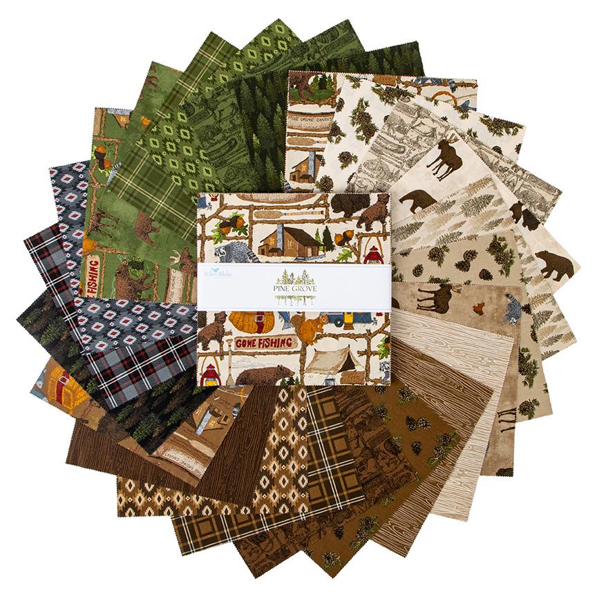 Pine Grove Riley Blake layer cake upgrade FULL Rag quilt kit