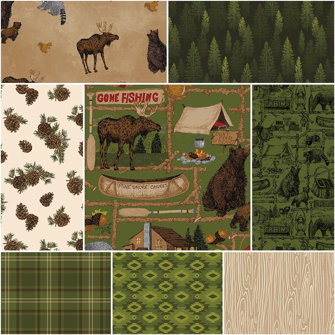 Pine Grove Riley Blake layer cake upgrade FULL Rag quilt kit