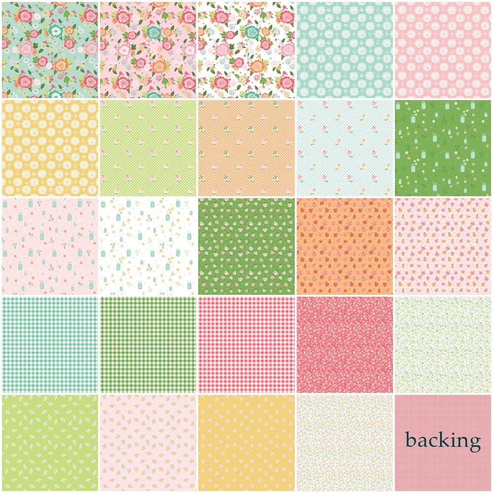 Summer Skies and Fireflies ~ Riley Blake layer cake upgrade FULL Rag quilt kit