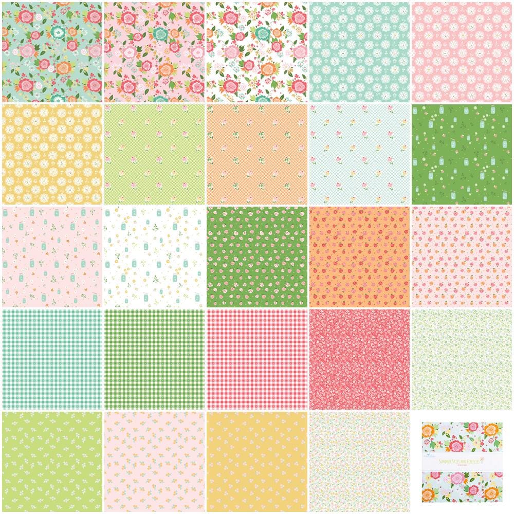 Summer Skies and Fireflies 10 inch squares Layer Cake Stacker by Gracey Larson for Riley Blake Designs