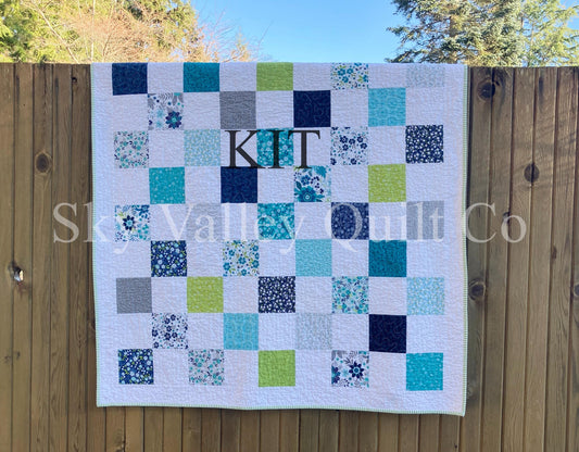 Precut traditional pieced Quilt kit ~ Benartex Among the wildflowers