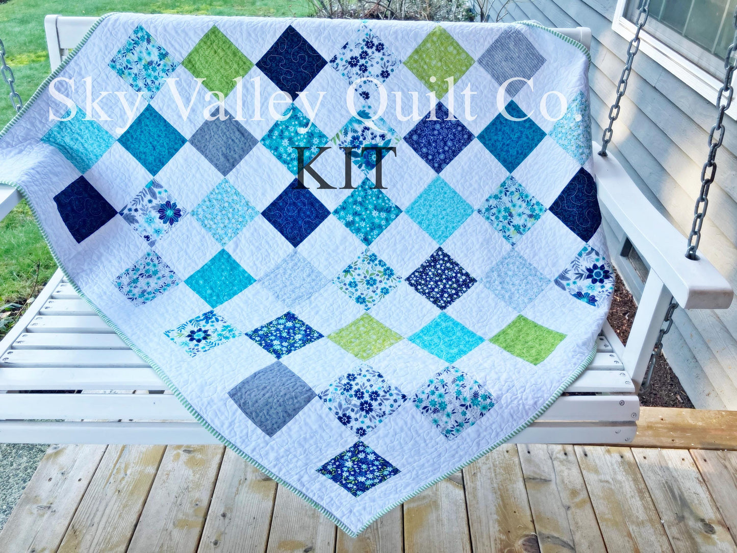 Precut traditional pieced Quilt kit ~ Benartex Among the wildflowers