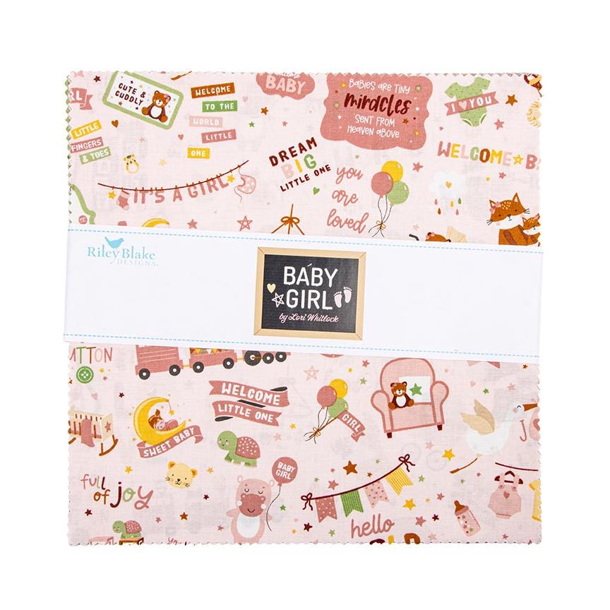 Baby Girl 10 inch squares Layer Cake Stacker by Lori Whitlock for Riley Blake Designs