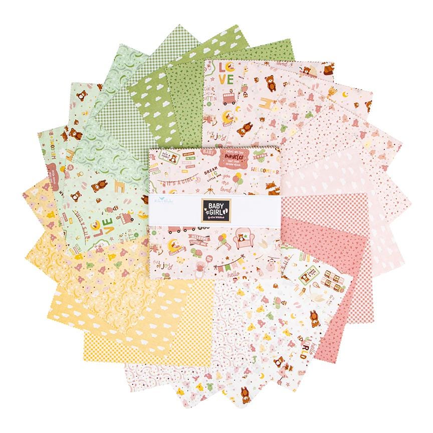 Baby Girl 10 inch squares Layer Cake Stacker by Lori Whitlock for Riley Blake Designs