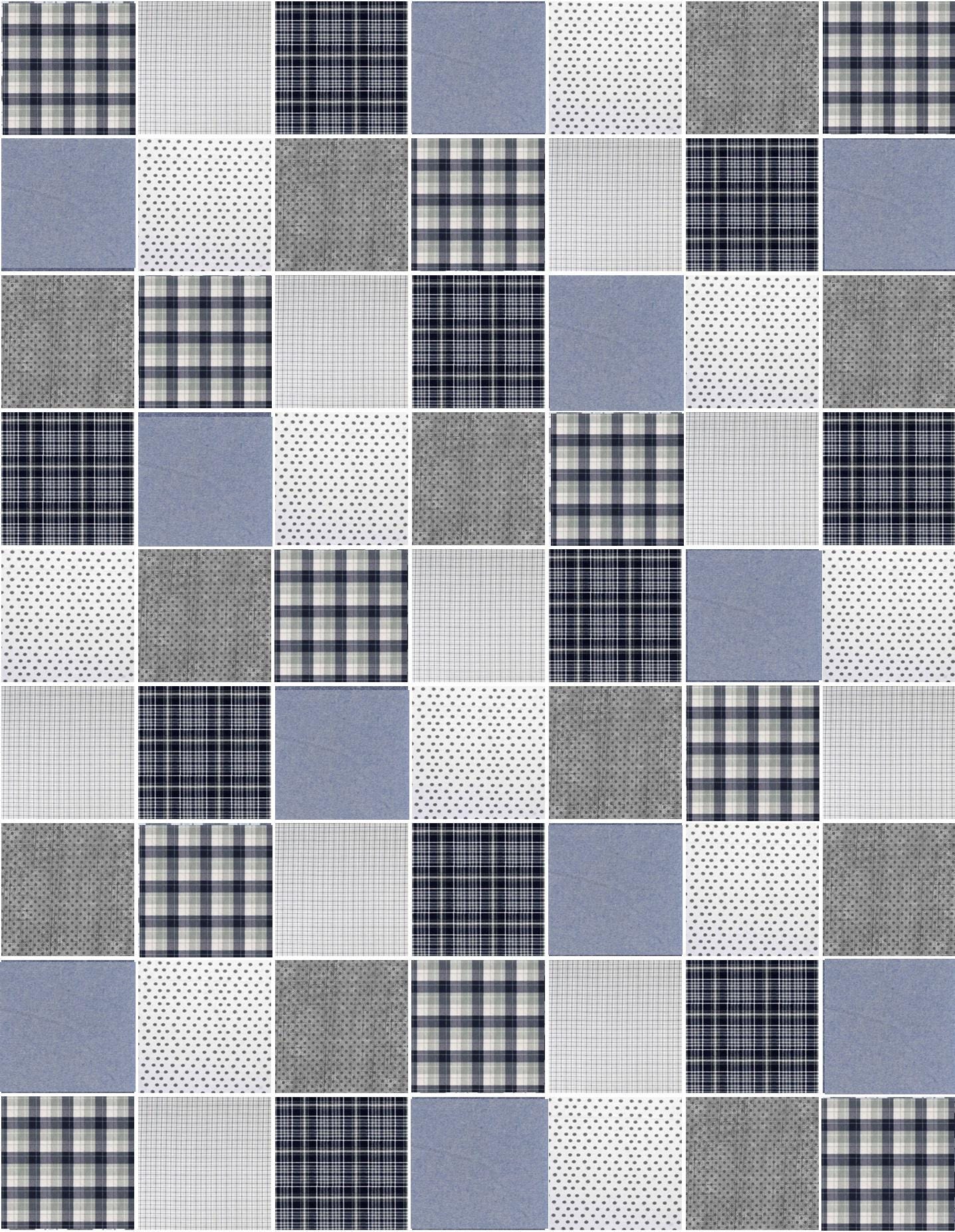Precut rag quilt KIT ~ navy blue and gray flannels - restocked!