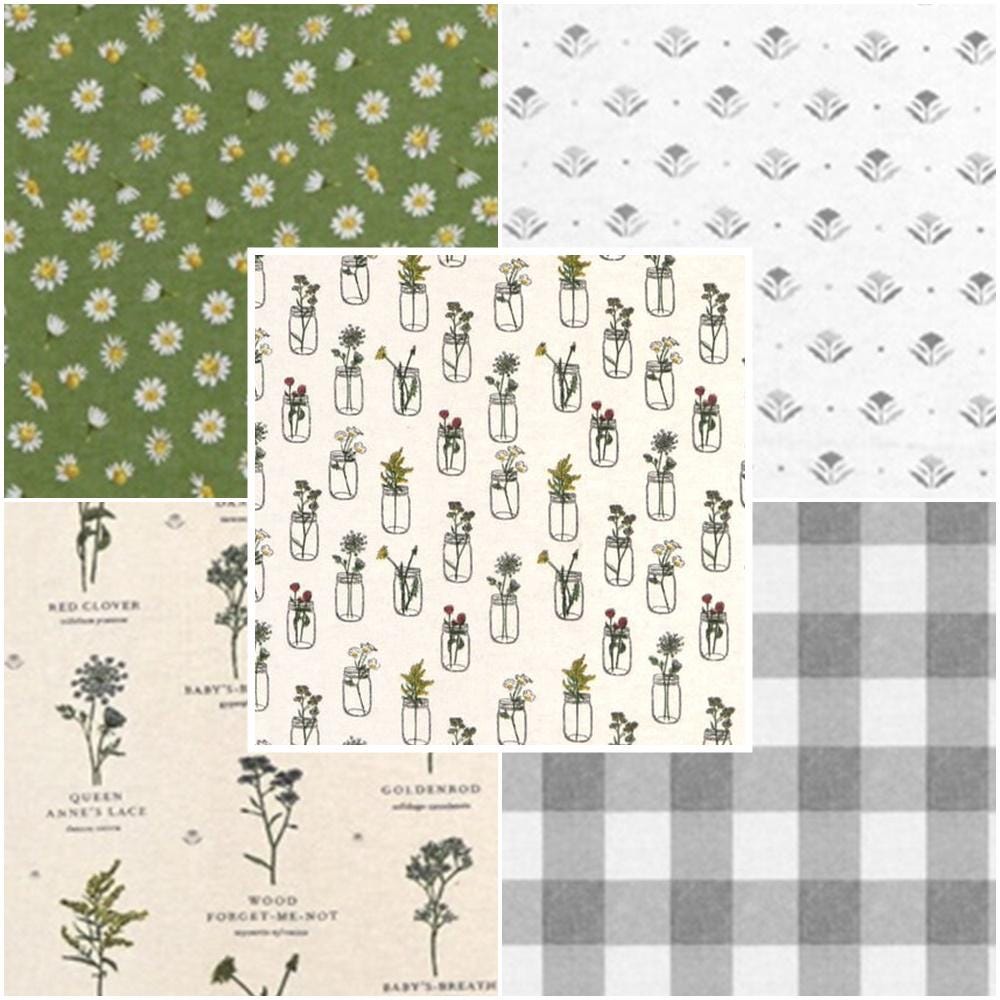 Isabel's Garden 5" charm square pack~ OUT OF PRINT Flannel Fabric