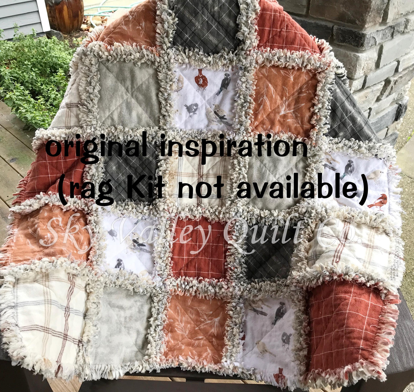 Sweater Weather chickadee 5" charm square pack~ OUT OF PRINT Flannel Fabric