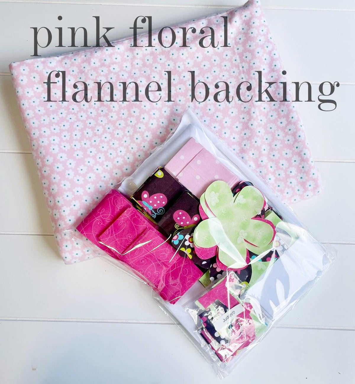 Precut Flutterby Quilt Kit ~ all precut letters and appliques ready to sew!